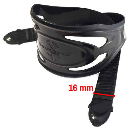 Bareta masca Scubapro CRYSTAL VU 16 mm Negru 01