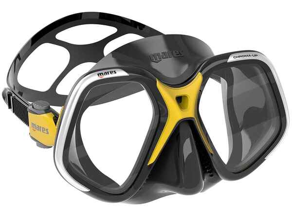 Masca SCUBA Mares CHROMA UP Black Galben 01