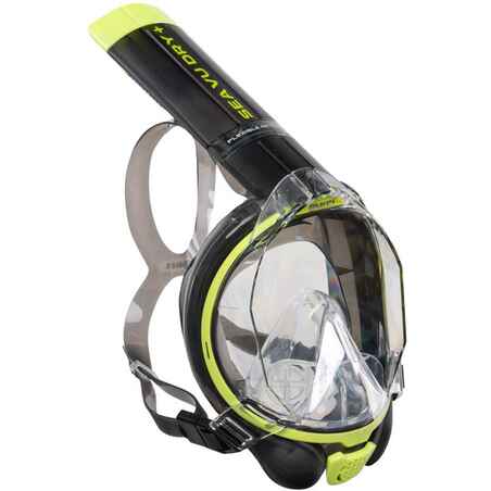 Masca full face snorkeling Mares AQ SEA VU DRY Smoke Lime 01